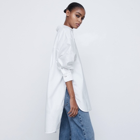 NWT Zara Oversized Poplin Shirt - Picture 2 of 11